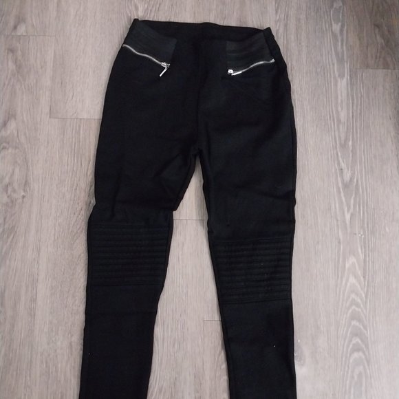 Zara Basic Black Skinny Stretch Pants/Leggings Size Medium - Picture 5 of 6